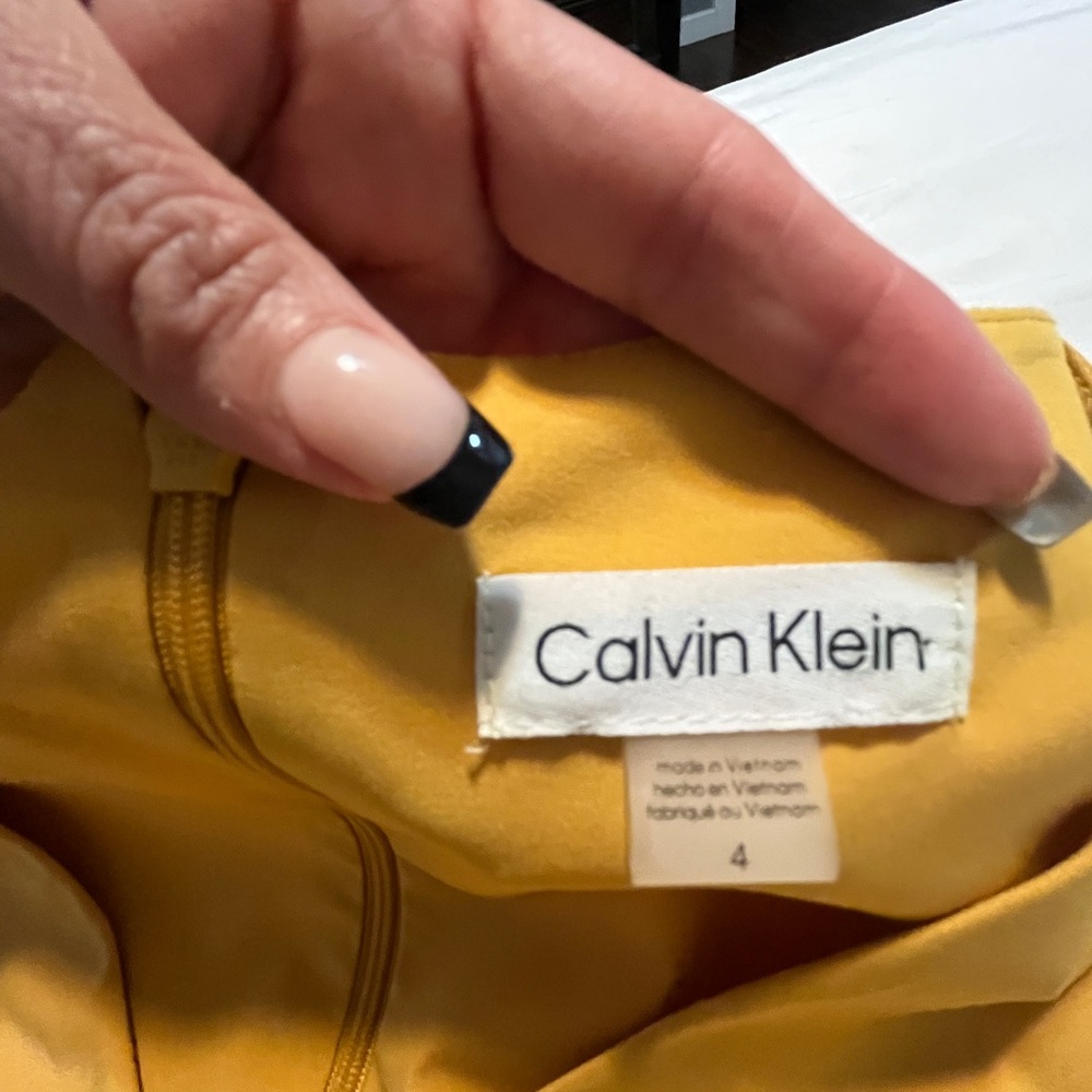 Calvin Klein Mustard Yellow Jumpsuit - Picture 3 of 8